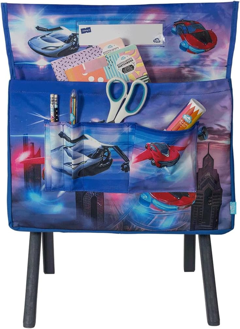 Chair Organiser - Flying Cars, Kids School Chair Bag image number 1