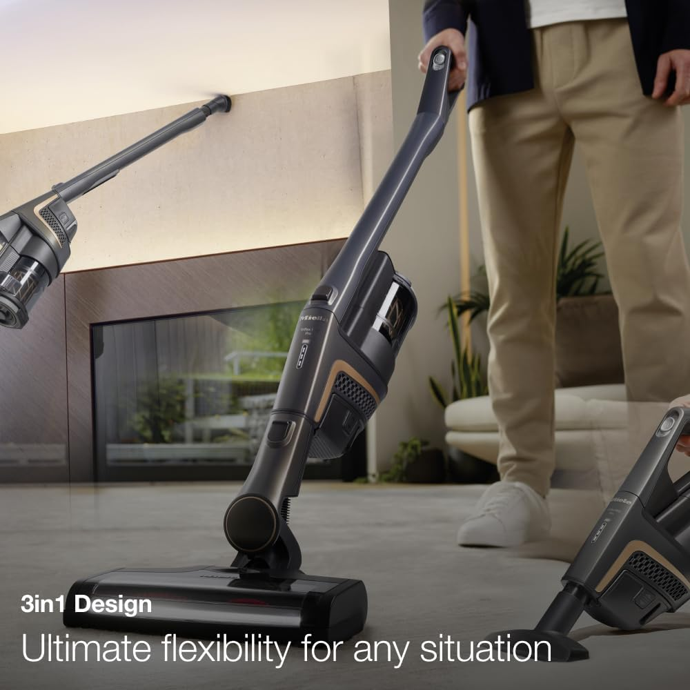 Miele Triflex HX2 Cat and Dog Cordless Vacuum Cleaner with LED Lighting and Patented 3-In-1 Design, Powerful Stick Vacuum, Multi Floor XXL Electrobrush, Obsidian Black image number 4
