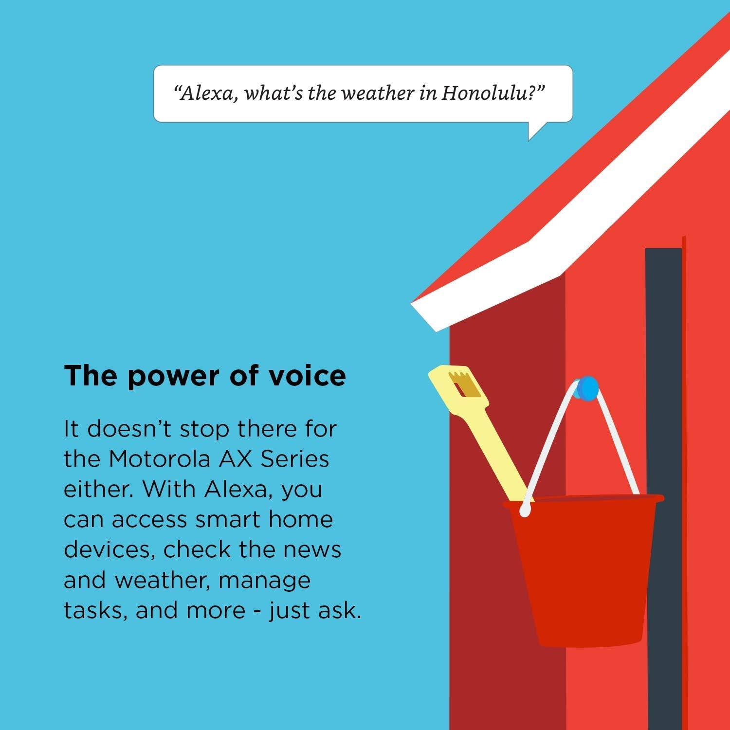 Motorola AXH01 (Set with Base and 1 Handset) Cordless Phone with Answering Machine, Built-In Alexa Voice Assistant - Portable Landline Phones for Home with 1 Cordless Handset image number 3