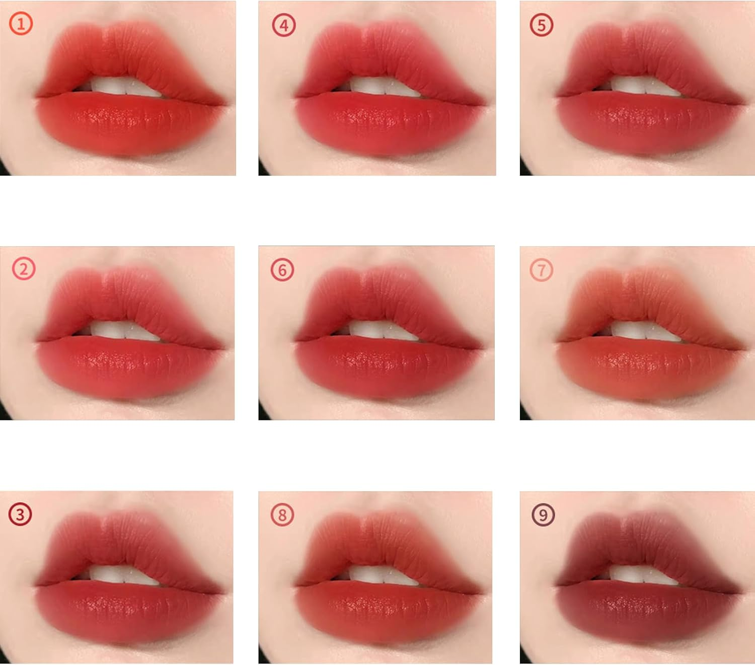 9-Color Lipstick Palette &ndash; Velvet Matte Lip & Cheek Tint | Long-Lasting, Waterproof, Highly Pigmented | All-In-One Lip Palette for Every Occasion image number 4