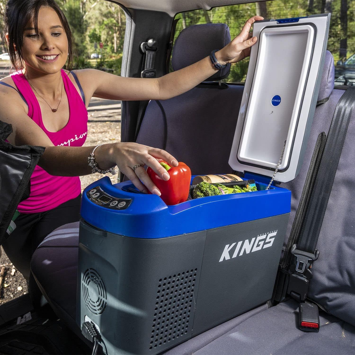 KINGS 15L Centre Console Fridge Freezer Portable Travel Camping Car Cooler 12 V DC or 24 V from -18C to +10C image number 5