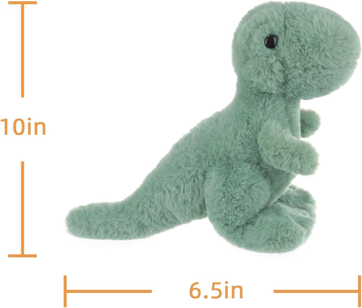 Apricot Lamb Toys Plush Dinosaur Stuffed Animal Soft Cuddly Perfect for Girls Boys (Green Dinosaur, 10 Inches) image number 4