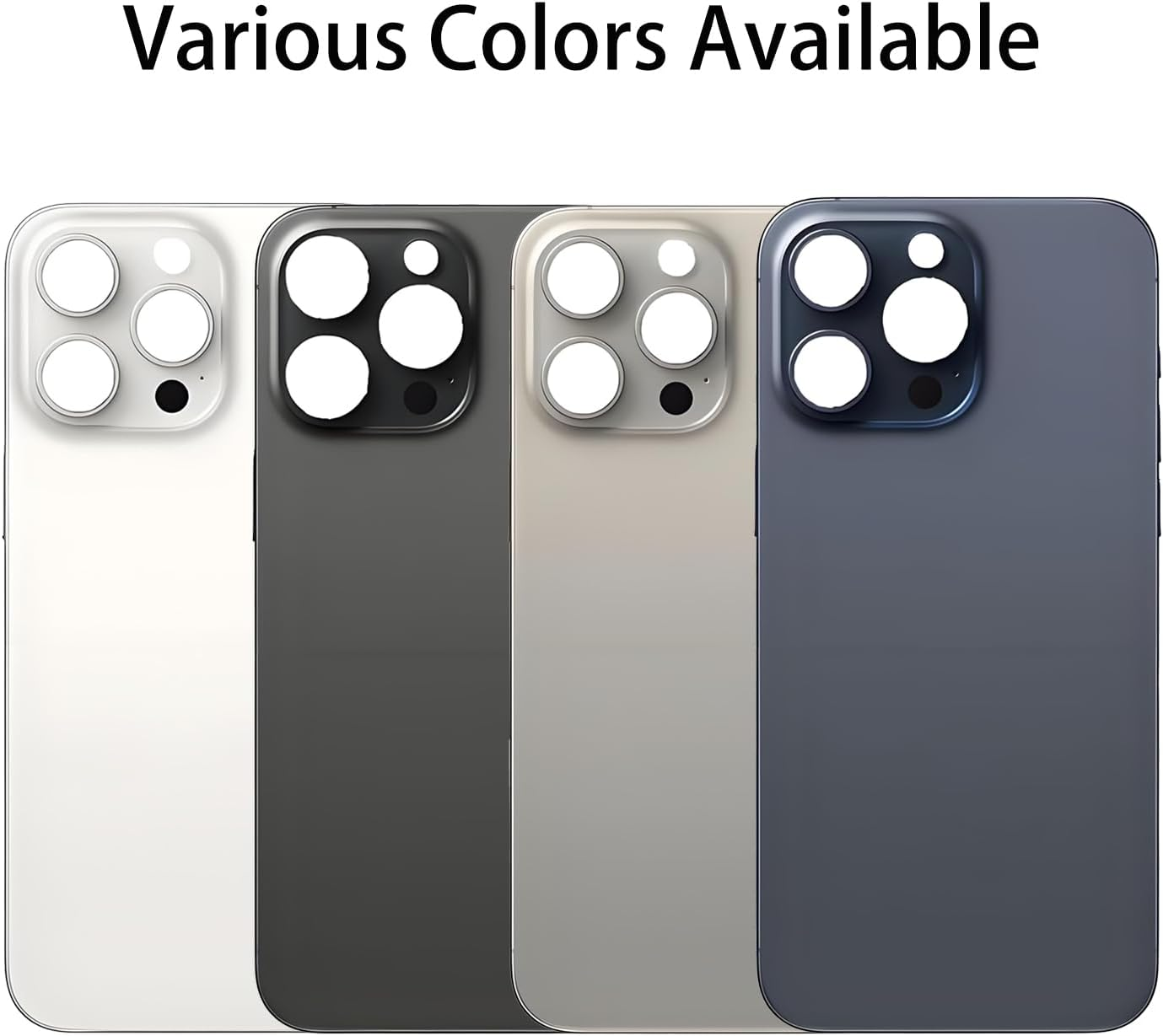 Lixiongbao Glass Back Replacement for Iphone 15 Pro Glass Back Replacement Kit with Pre-Installed Adhesive + Repair Kit (White) image number 6