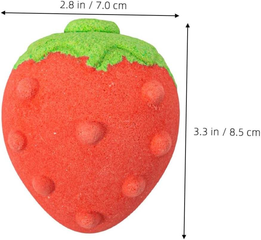 4Pcs Strawberry Shaped Bath Salt Natural Sea for Boys and Girls Moisturizing Gentle Exfoliation for Smooth Skin image number 6