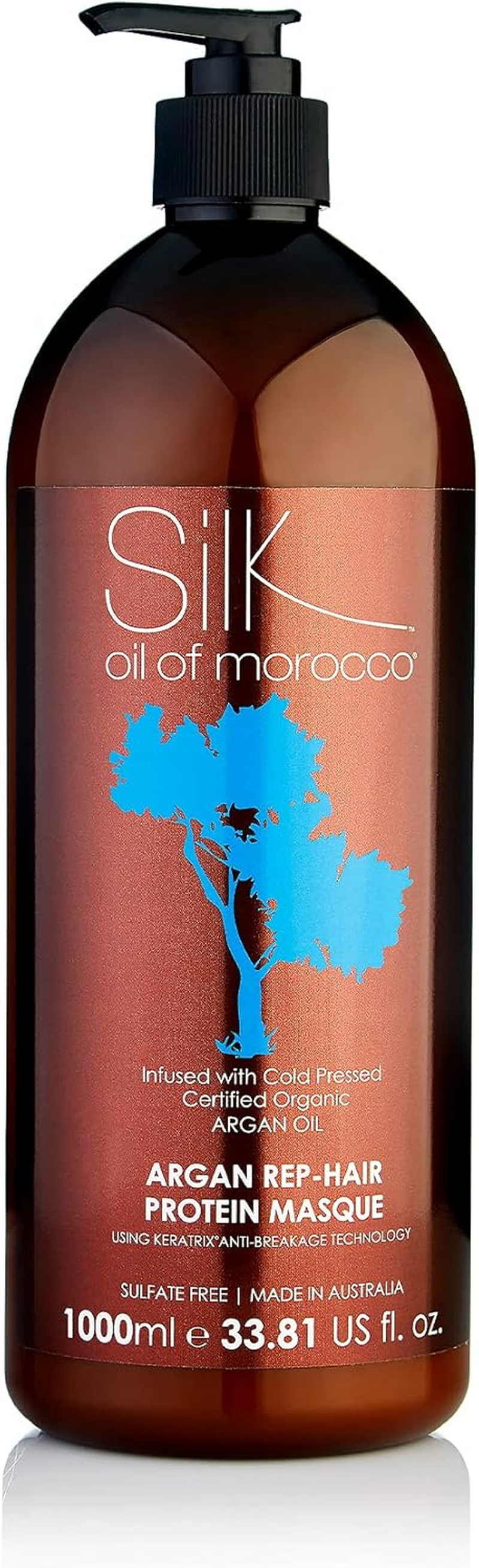 Silk Oil of Morocco Argan Vegan Rep-Hair Protein Masque 1 Litre Salon Size image number 2