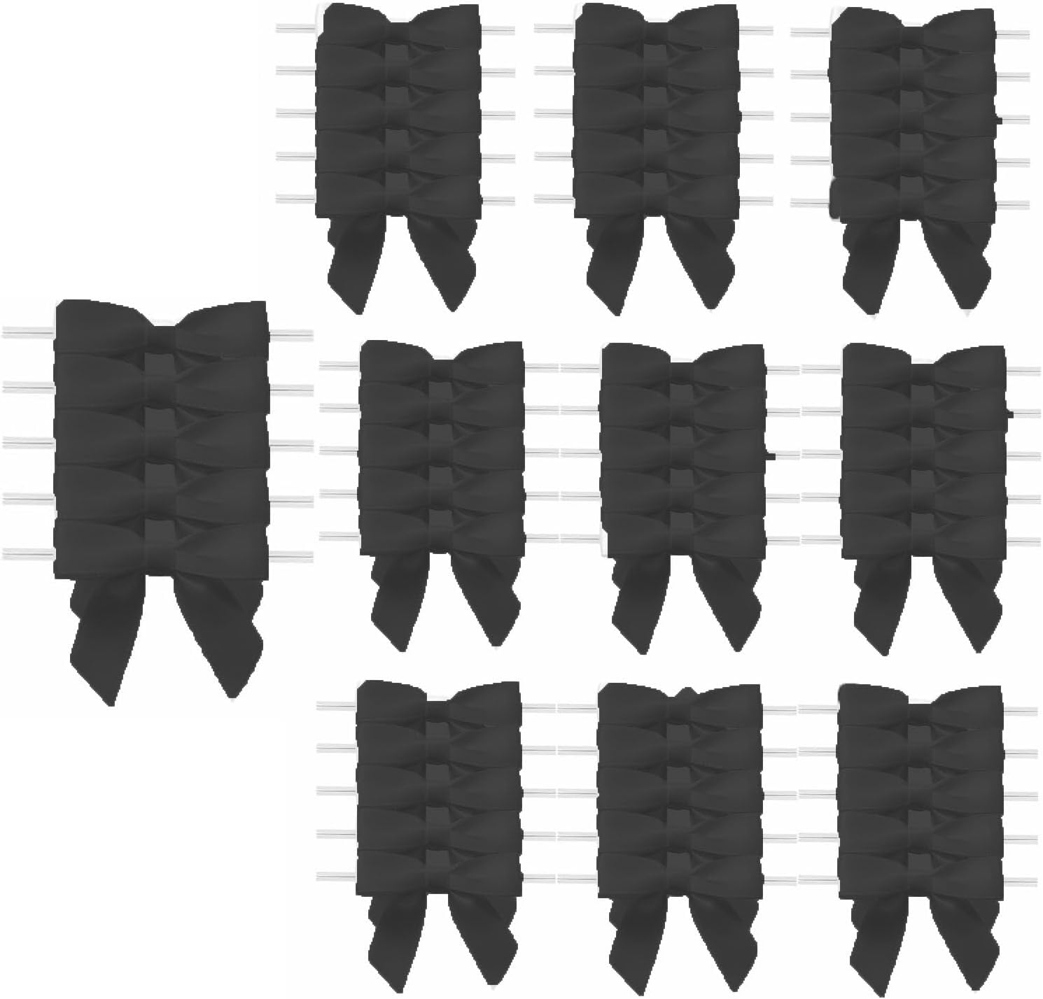 Shengsenfu 50 Pcs Satin Ribbon Bows, Bow Decorations for Party, Gift Wrapping, Weddings, Cake Mini Bow for Crafts Satin Decor Bows, Sweet Satin Ribbon Bowknots for Valentine'S Day (Beige)