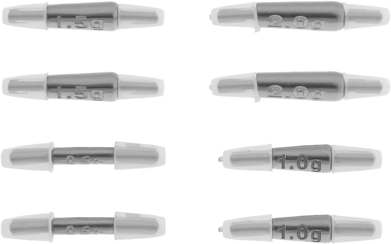 Be in Your Mind 8Pcs Locking Tungsten Sinkers 0.5G 1G 1.5G 2G Tungsten Steel Mixed Fishing Sinker Weights for Bass Pike Saltwater Freshwater image number 5