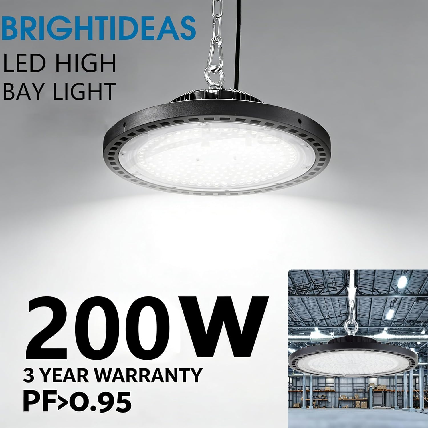 OZSTOCK 100/150/200W LED High Bay Light, Bright Industrial Lighting for Workshop Warehouse Gym Shed (200, Watts) image number 2