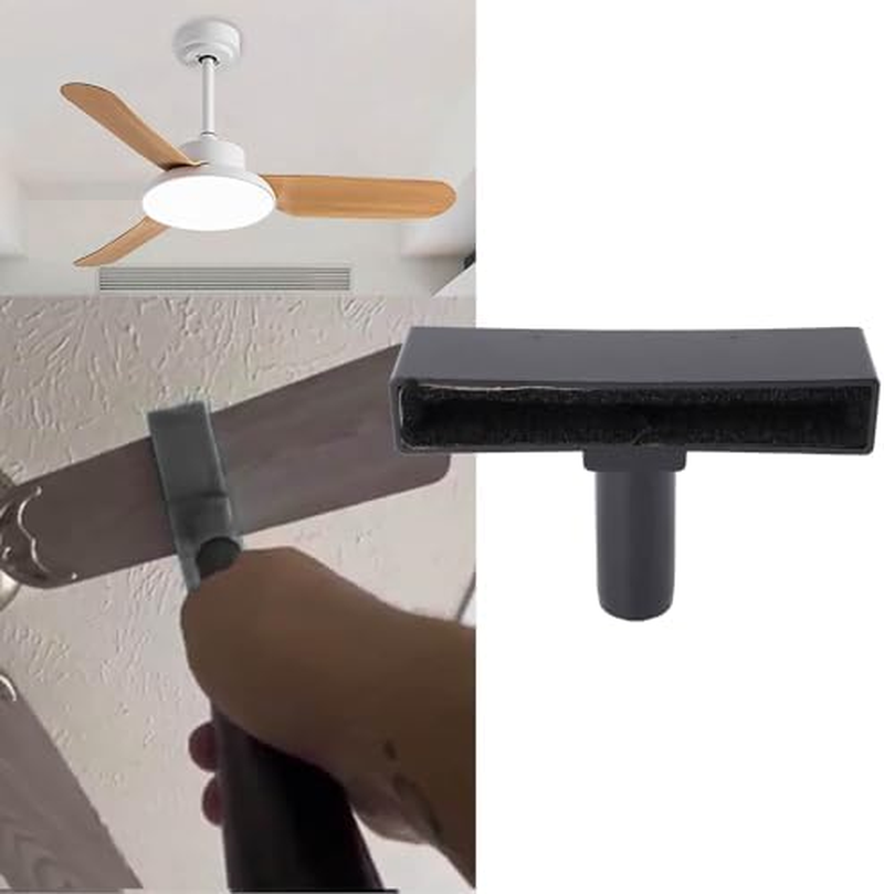 Fan Cleaning Brush, Fan Blade Dust Brush, Innovative Ergonomic Handle for Home (Black) image number 1