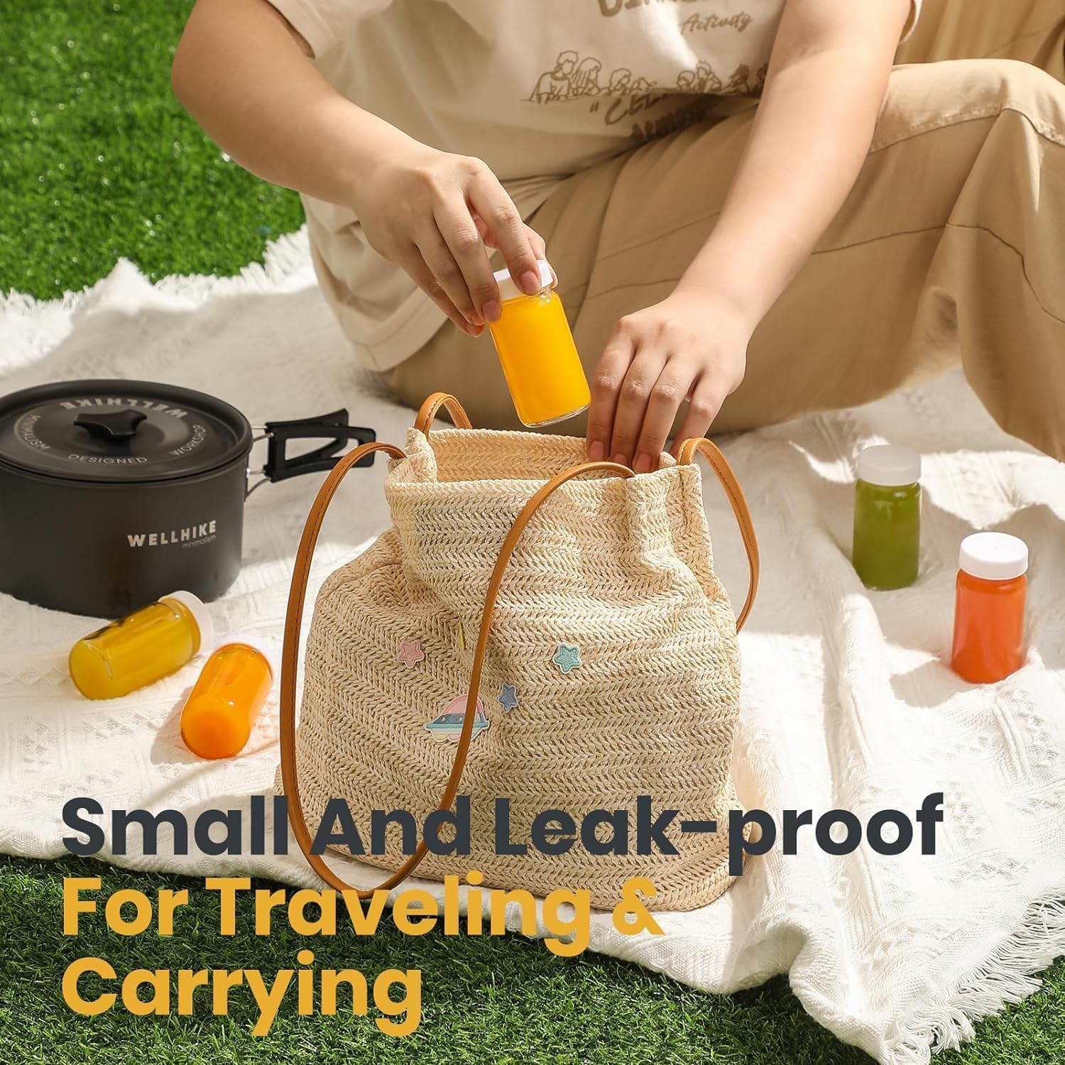 ALINK 12 Pack,2Oz Glass Jars with Lids - Glass Shot Bottles Set for Liquids, Juicing, Ginger Shot, Sample - Small Containers with Screw Caps - Clear Mini round Bottles - Leakproof/Wide Mouth image number 1