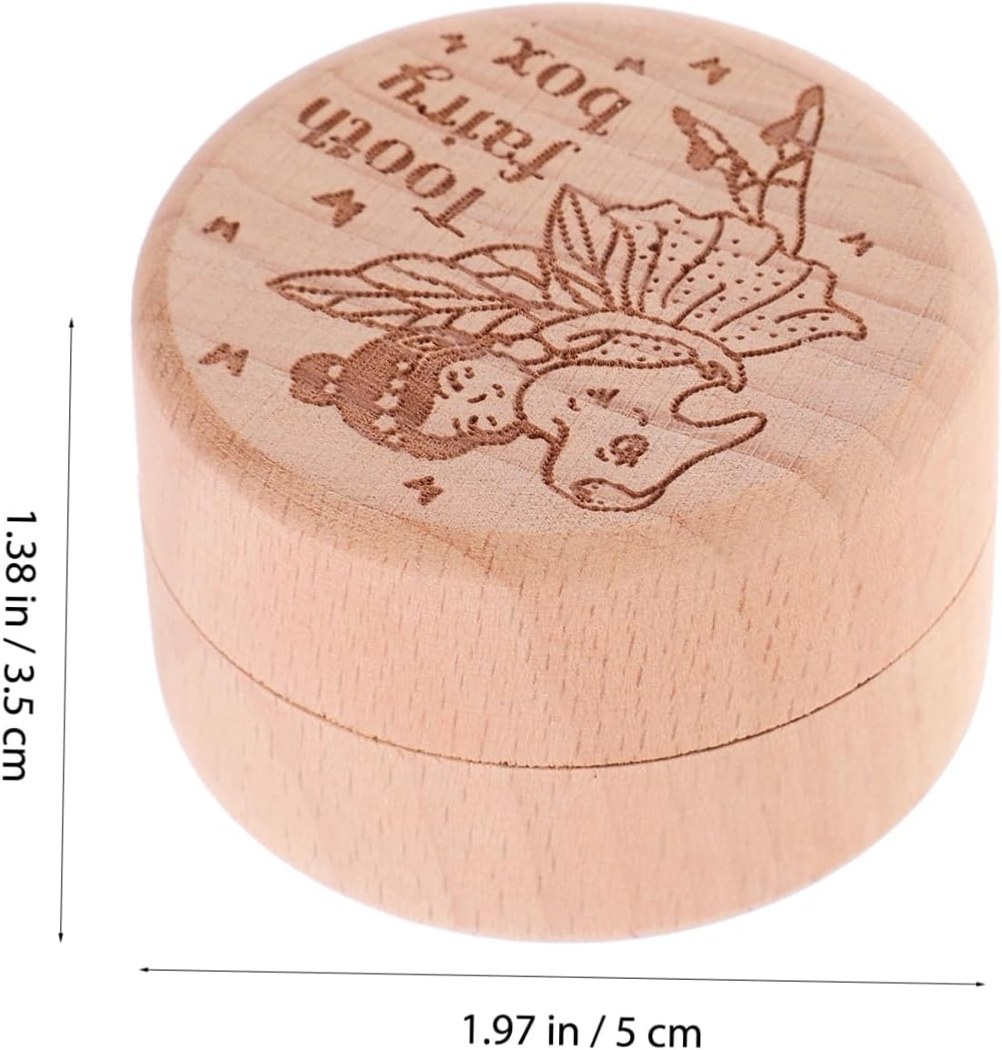 Boys Tooth Box Newborn Portable Tooth Collection Box Wooden Holder Storage Case image number 5