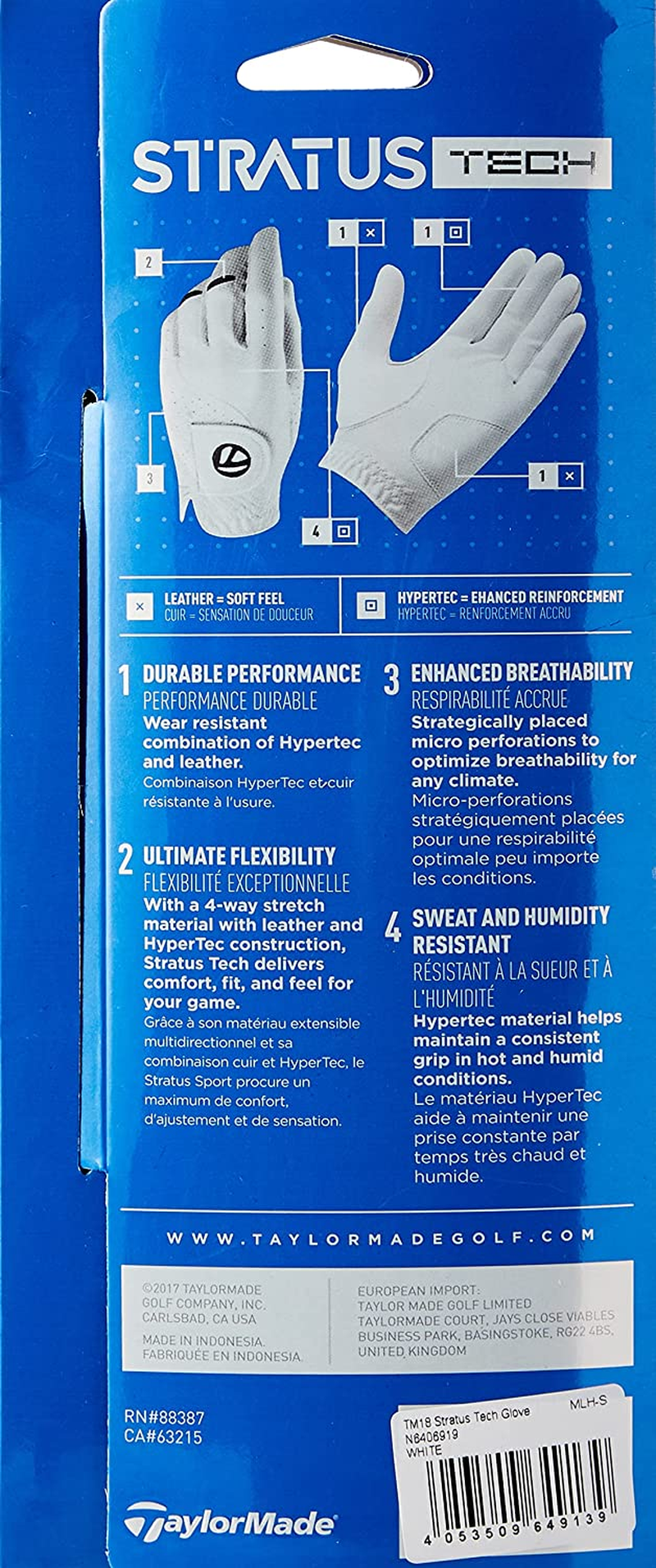 Taylormade Men'S Stratus Tech Golf Glove image number 5