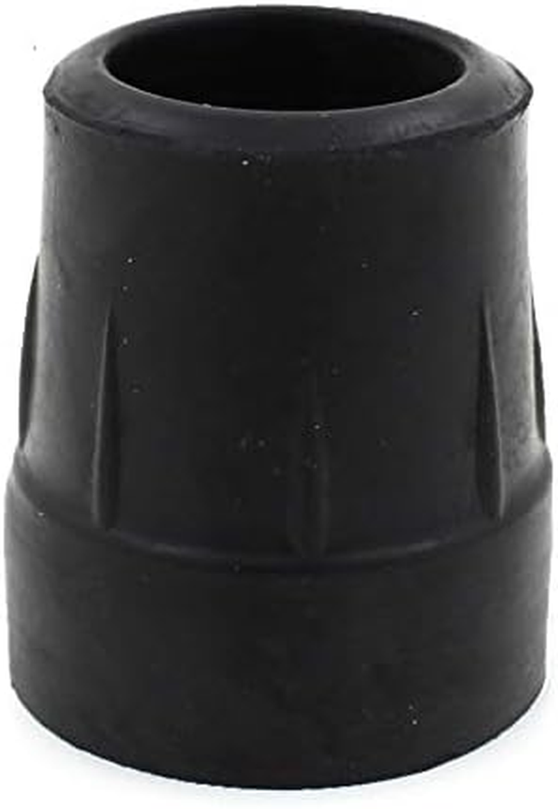 Qty: 4X 25Mm Heavy Duty Rubber Ferrules Tips for Walking Sticks Crutches Zimmer Frames - Black - by Lifeswonderful image number 1