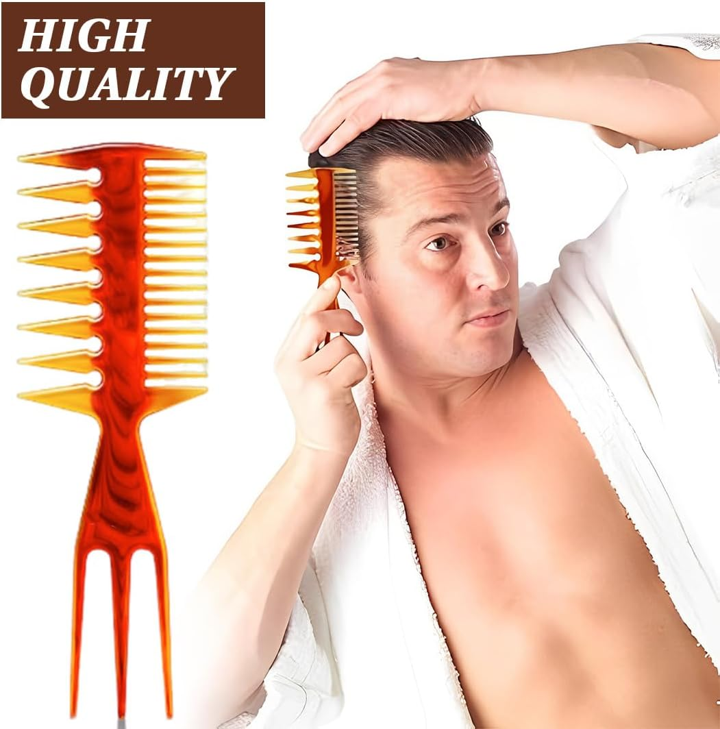 SULIUDAJI Pack of 3 Wide Comb, Styling Comb, Double Sided Wide Coarse Tooth Comb, Antistatic Retro Wide Tooth Comb Hair Comb Styling Hair Combs for Curly Wet Long Hair image number 1