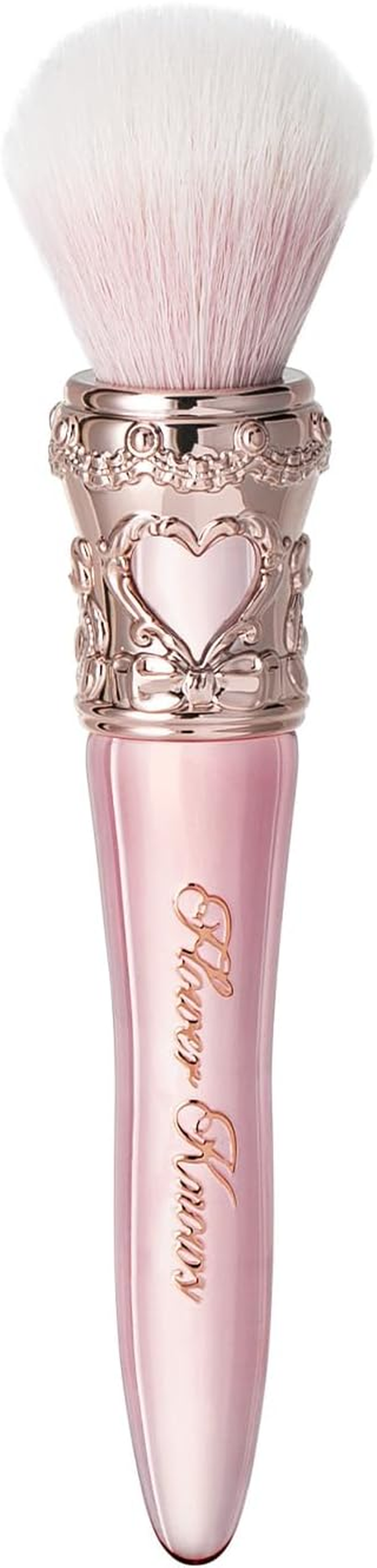 Flower Knows Shell'S Jewel Angled Blush Brush,Soft Powder Blush Brush for Cheeks,Face Makeup Brush for a Sculpted Look,Lightweihgt,Vegan & Cruelty-Free(Crystal Pink)