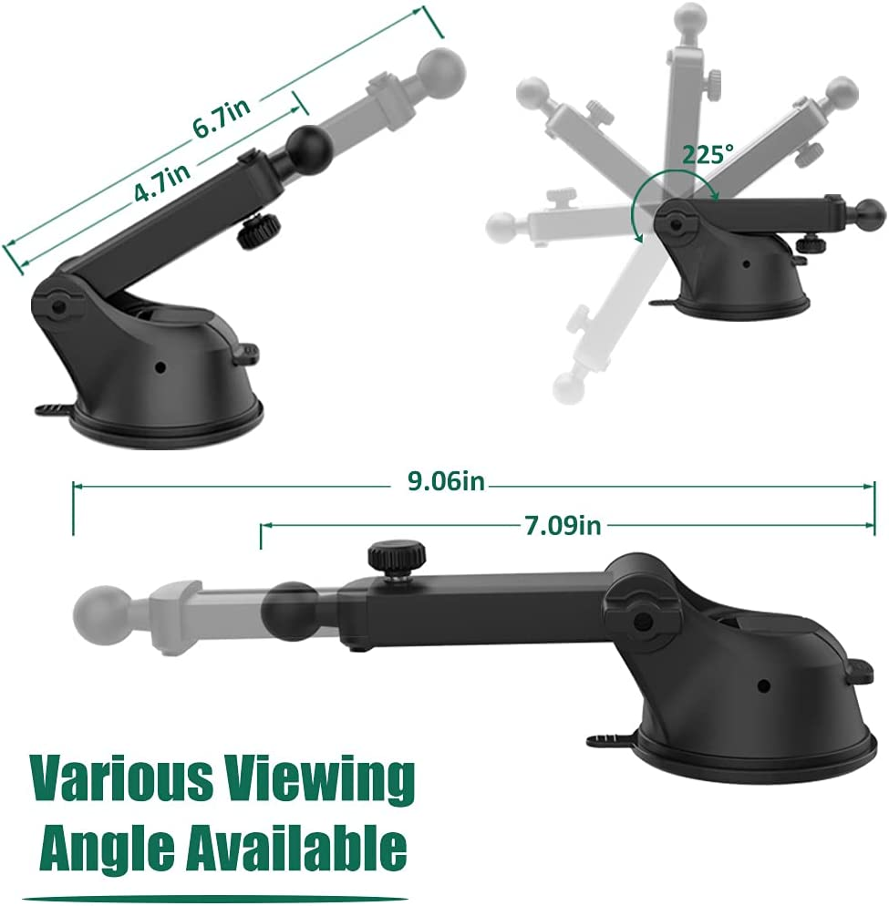 Car Dashboard Holder Tablet Mount, Woleyi Strong Suction Cup Tablet Mount for Windsheild Dash with Flexible Arm for Ipad Pro12.9 Air Mini, Iphone, Galaxy Tabs, More 4-13" Phones and Tablets image number 3