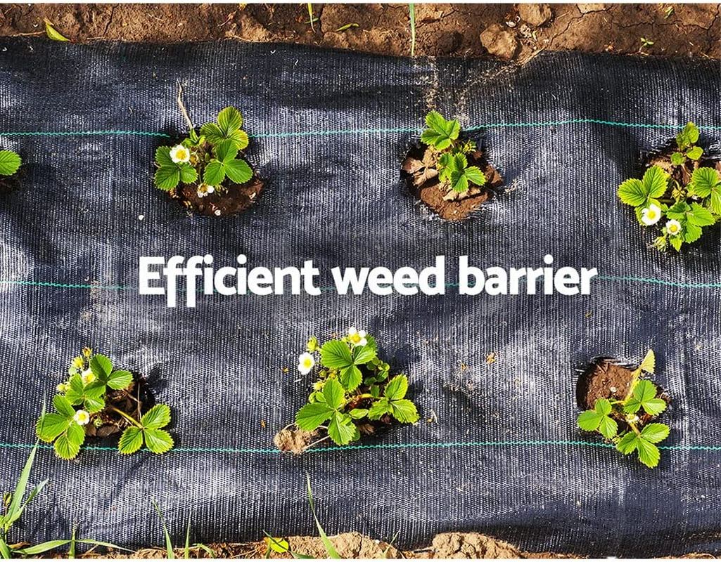 Instahut 3.66M X 30M Weed Mat Control Weedmat Woven Fabric Gardening Plant PE image number 2
