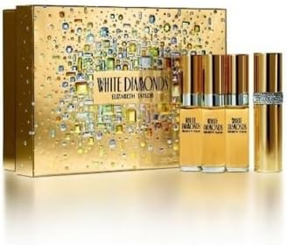 White Diamond Elizabeth Taylor Eau De Toilette Spray, 3 Bottles, Each 0.33 Oz + Refillable Purser image number 1