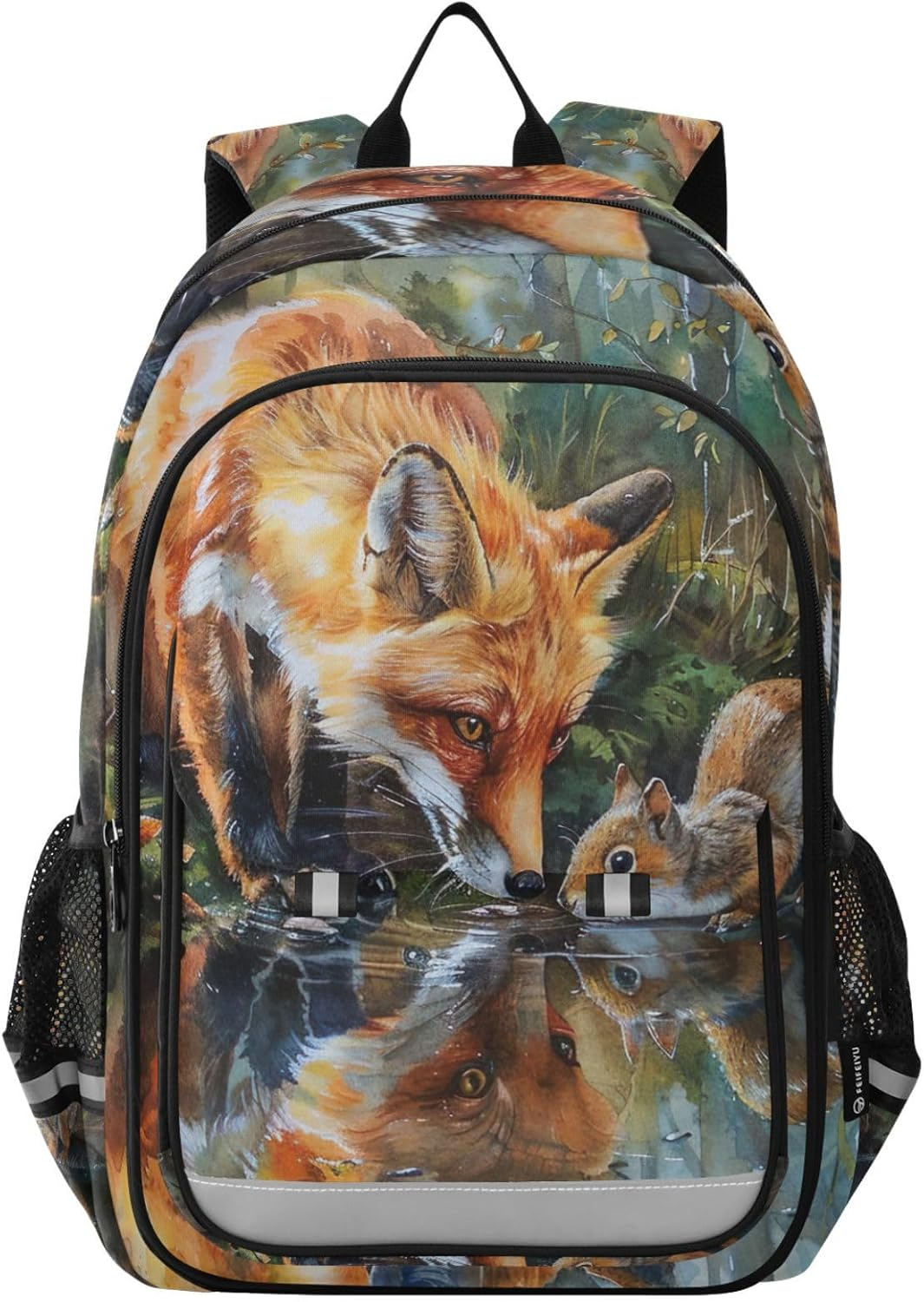 RPLIFE Forest Squirrel Fox Children'S Backpacks, Cool Backpacks for Kids, Backpack for 7 Year Old Boy, Forest Squirrel Fox, One Size, Traditional Backpacks