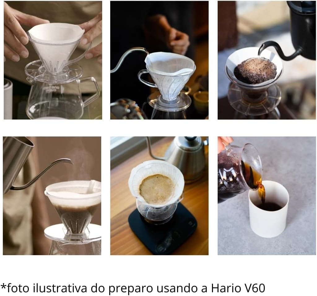 Hario [2Pcs Set] V60 Misarashi Coffee Paper Filter (Size 01, 100 Count, White) 200 Total