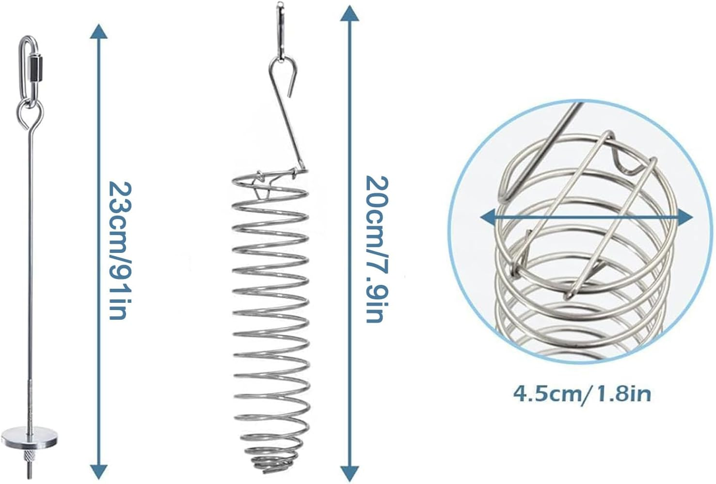 2Pcs Stainless Steel Rat Foraging Toys - Hanging Puzzle Feeder for Fancy Mice, Rodents & Parakeets - Fruit/Veggie Holder Cage Accessories image number 4