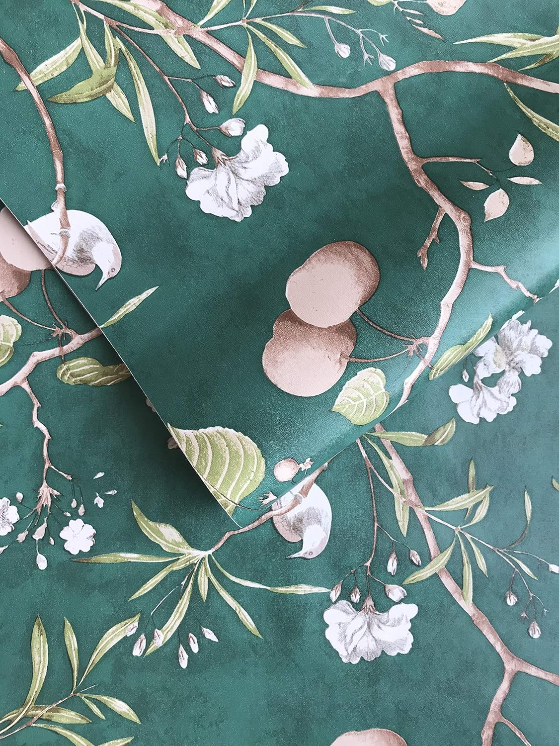 JLHOUSE AU99452 Peel and Stick Flower Tree Wallpaper Self Adhesive Removable Paper Wall Covering Shelf Drawer Liner Vinyl Roll 17.7" X 118" /Roll image number 4