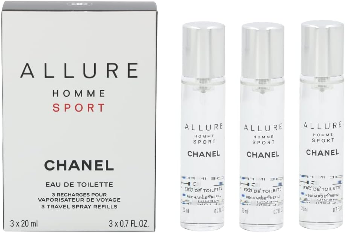 Chanel Allure Homme Sport Eau De Toilette Travel Spray Refills (3 Refills) 3X20Ml image number 2