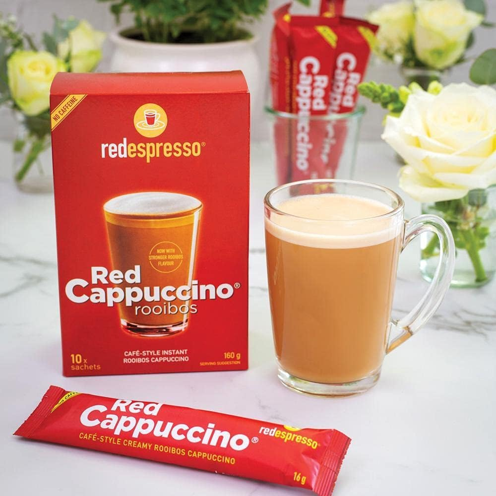 Red Espresso Instant Red Cappuccino Rooibos Sachets 16 G X 10 Sachets image number 1