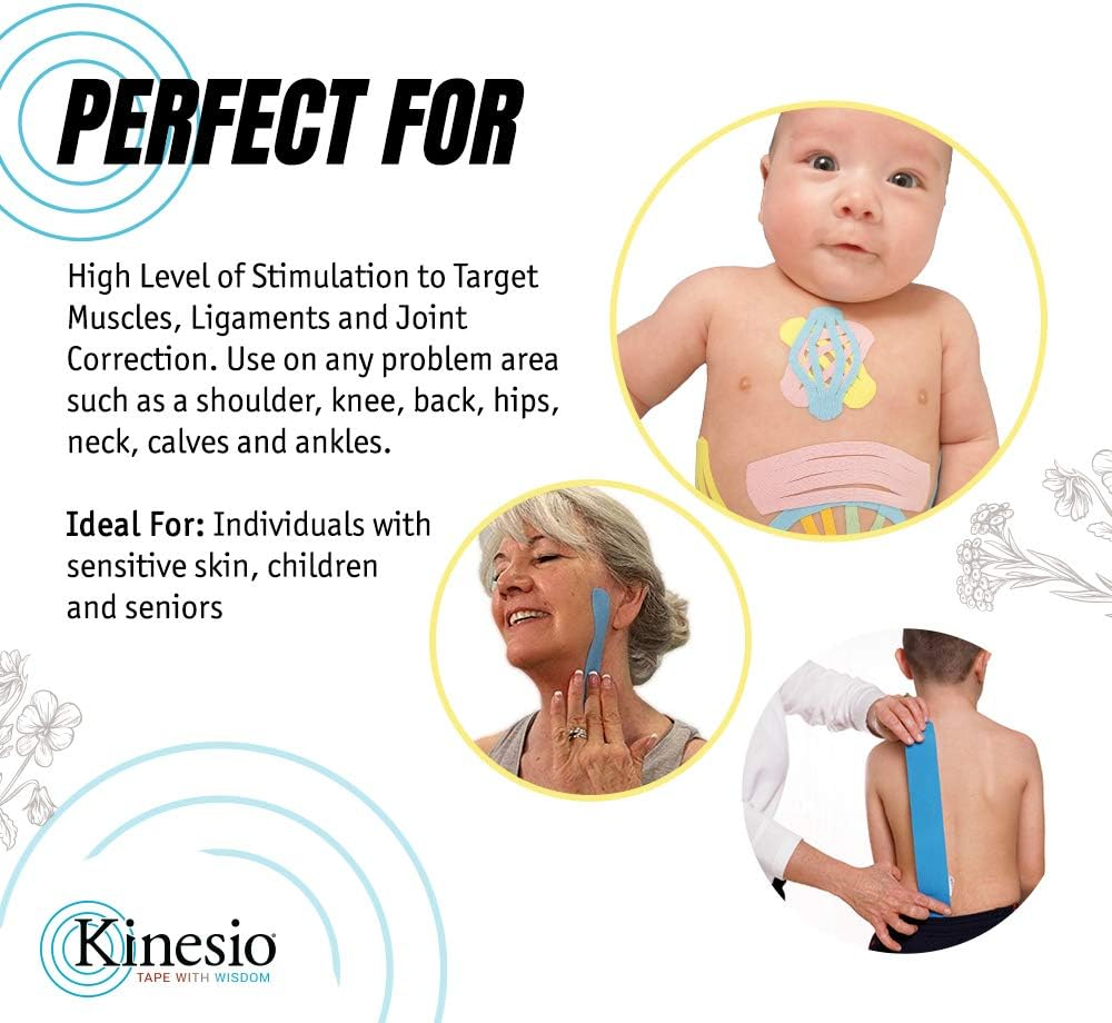 Kinesio Tex Gold Light Touch Kinesiology Tape: 2 In. X 16.5 Ft. (Pastel Blue) - Himawari Yellow image number 7