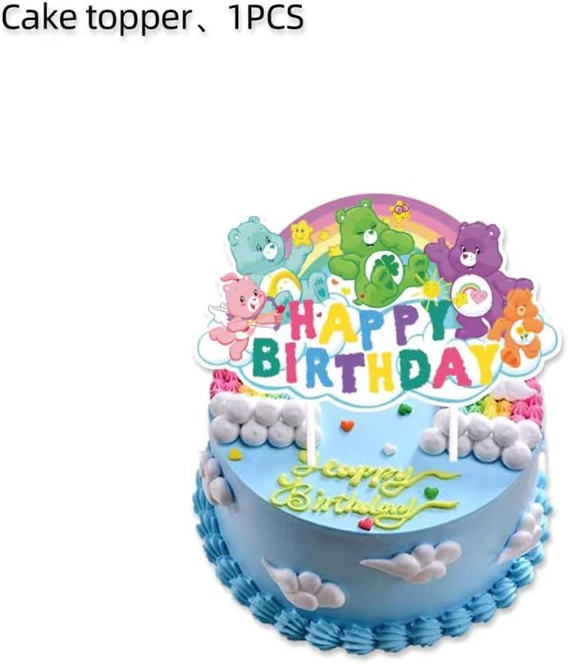 25Pcs Care Cute Bear Birthday Party Cupcake Toppers for Kids Gift, Party Favors and Supplies image number 1
