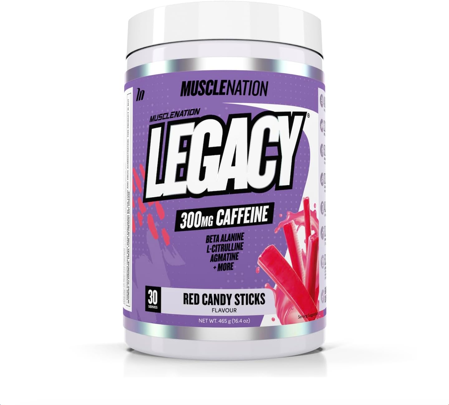 Muscle Nation Legacy Red Candy Sticks 465G