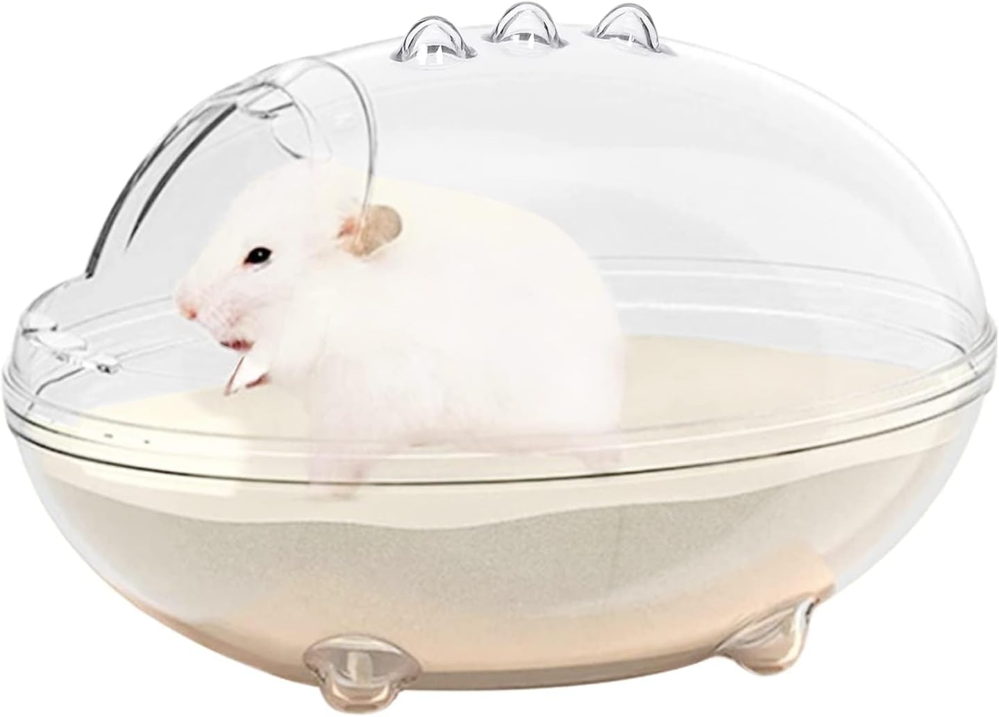 Hamster Sand Bath, Pet Bath, Hamster Toilet, Sand Bathroom, Container Small Animal Sauna Sandpit for Hamsters, Guinea Pigs, Ferrets, Gerbil Chinchilla (S) image number 2