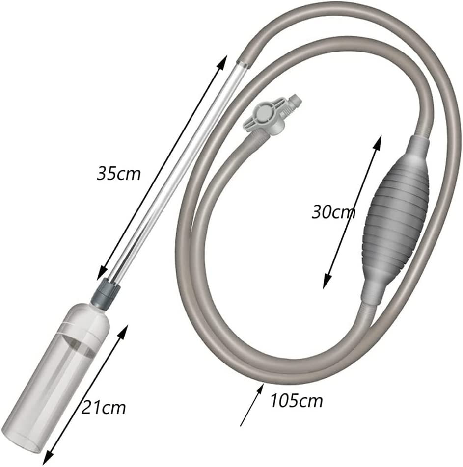 Gravel Vacuum for Aquarium, Fish Tank Gravel Cleaner, Aquarium Vacuum Cleaner Kit with Priming Bulb, Aquarium Siphon, 3 in 1 Aquarium Gravel Cleaner for Cleaning Small Fish Tanks image number 1