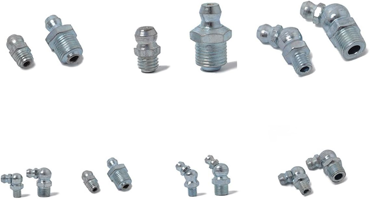 AIMALL 50PCS Hydraulic Grease Fitting Kit, Assorted Zerk Straight and Angled Fittings for Lubrication image number 1
