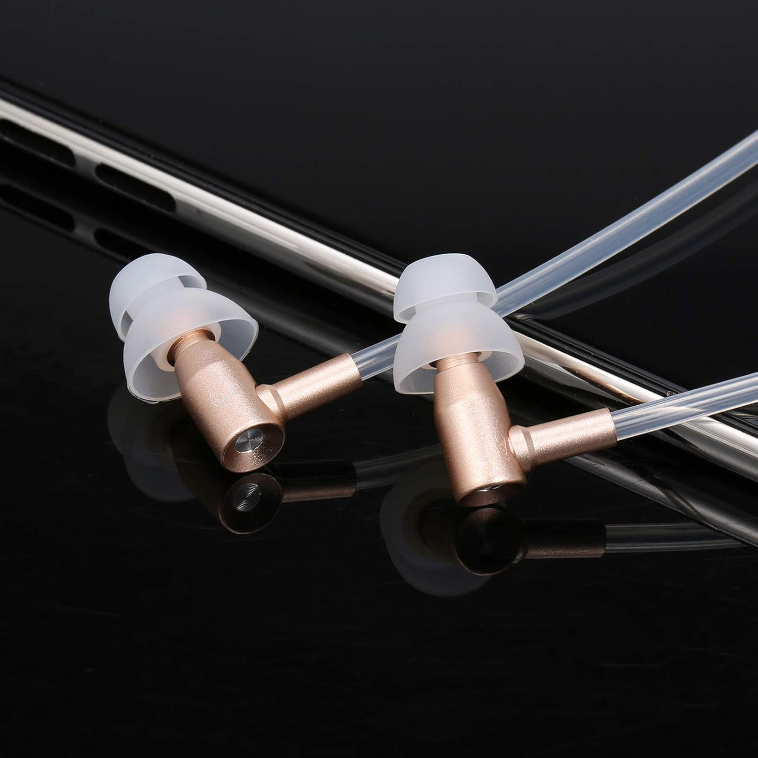 Headset, Eacam Air Tube Anti-Radiation In-Ear Headphones, 3.5Mm Wired Music Headset Radiation Free Earphone Noise Reduction Line Control with Mic image number 2