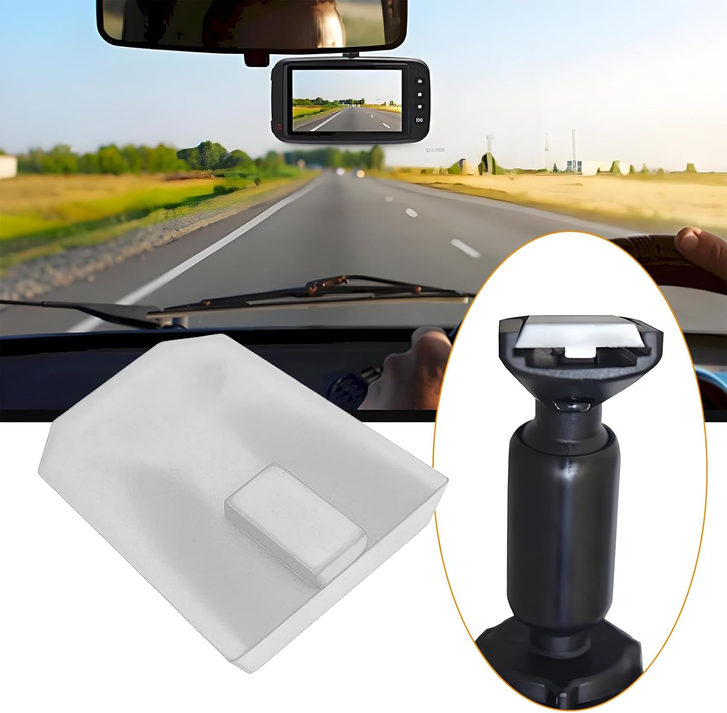 2Pcs Car 28X25X4Mm Rear View Mirror Bracket Mounting Base 28X25X4Mm for Size 1 Bracket image number 1