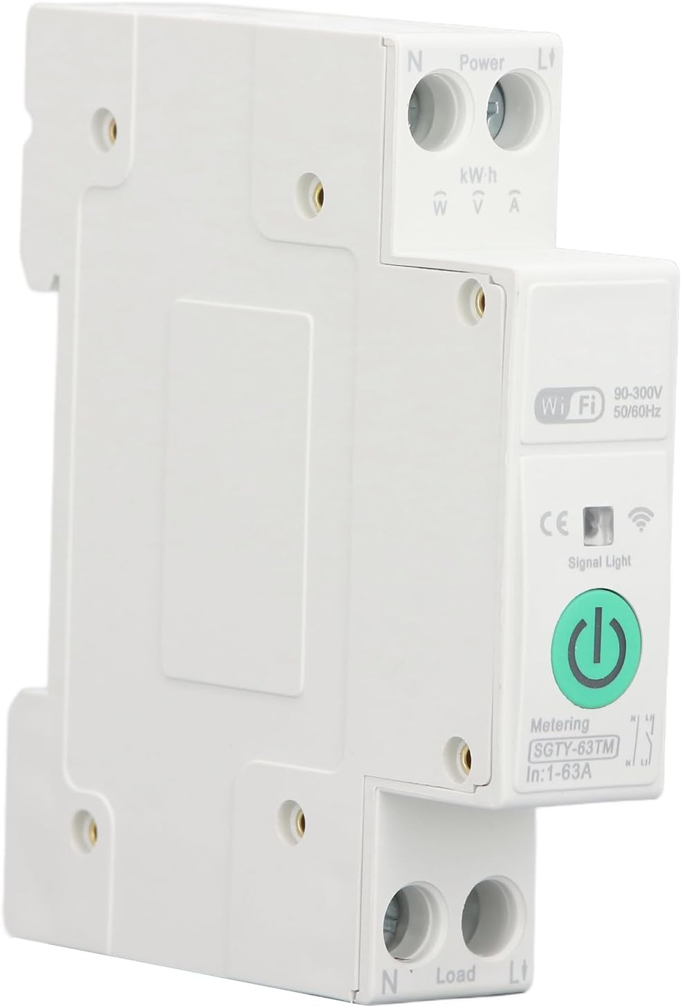 Dpofirs Wifi Metering Circuit Breaker, IP20 Intelligent AC90-300V, 63A, MOSFET, Lever Actuator, Automatic image number 2