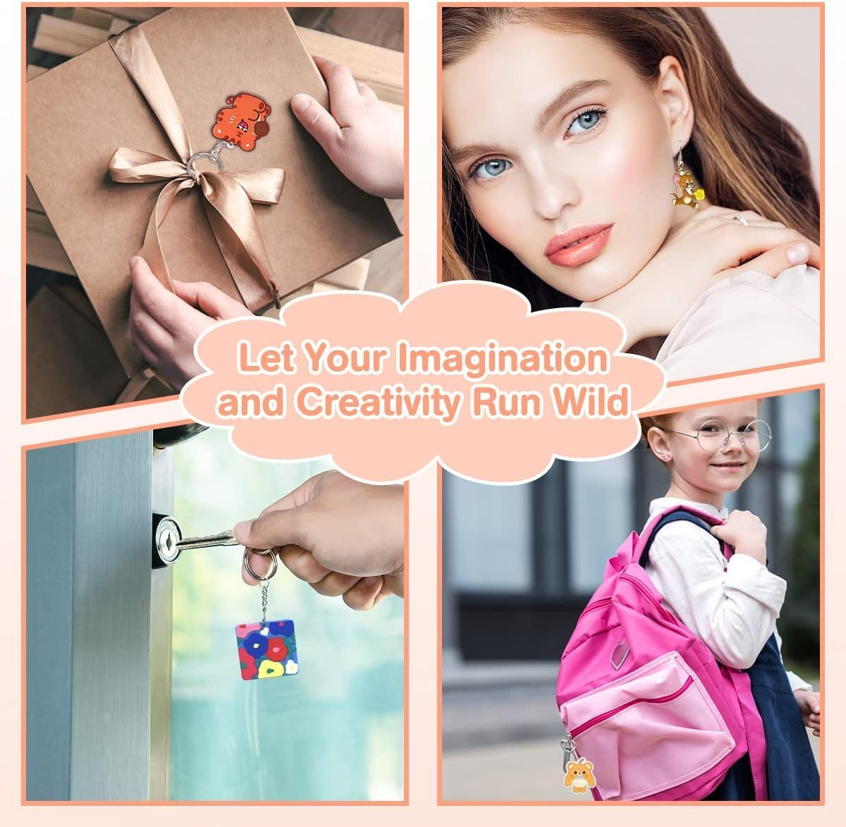 145 PCS Heat Shrink Plastic Sheets Kit,Shrinky Dink Sheets,Shrink Paper Sheets,Shrink Art,Shrink Plastic Kit,Shrinky Dink Lined Notebook Paper for DIY Mothers Day Gifts,Creative Art and Craft