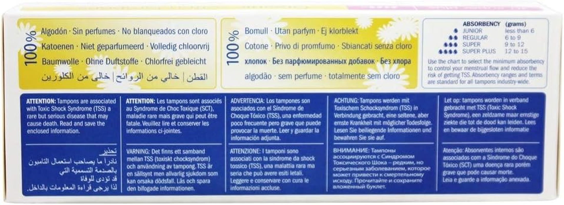 Natracare 2002 Organic All Cotton Tampons 20 Count