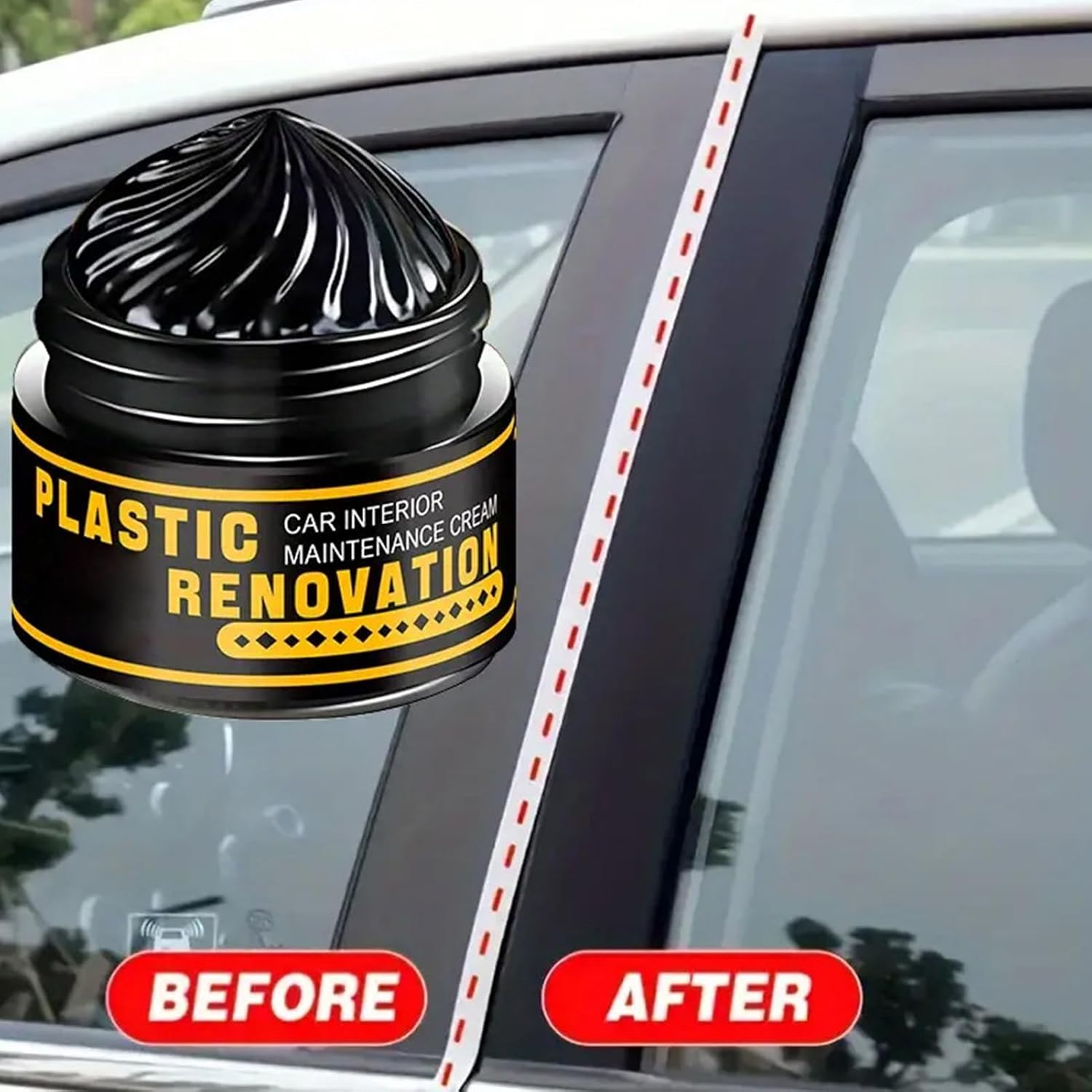 Trim Restorer Automotive,Trim Reviver - Auto Polish Coating Detailing Supplies for Exterior Vehicle Window Strip Tire Interior Truck Door Handle image number 4