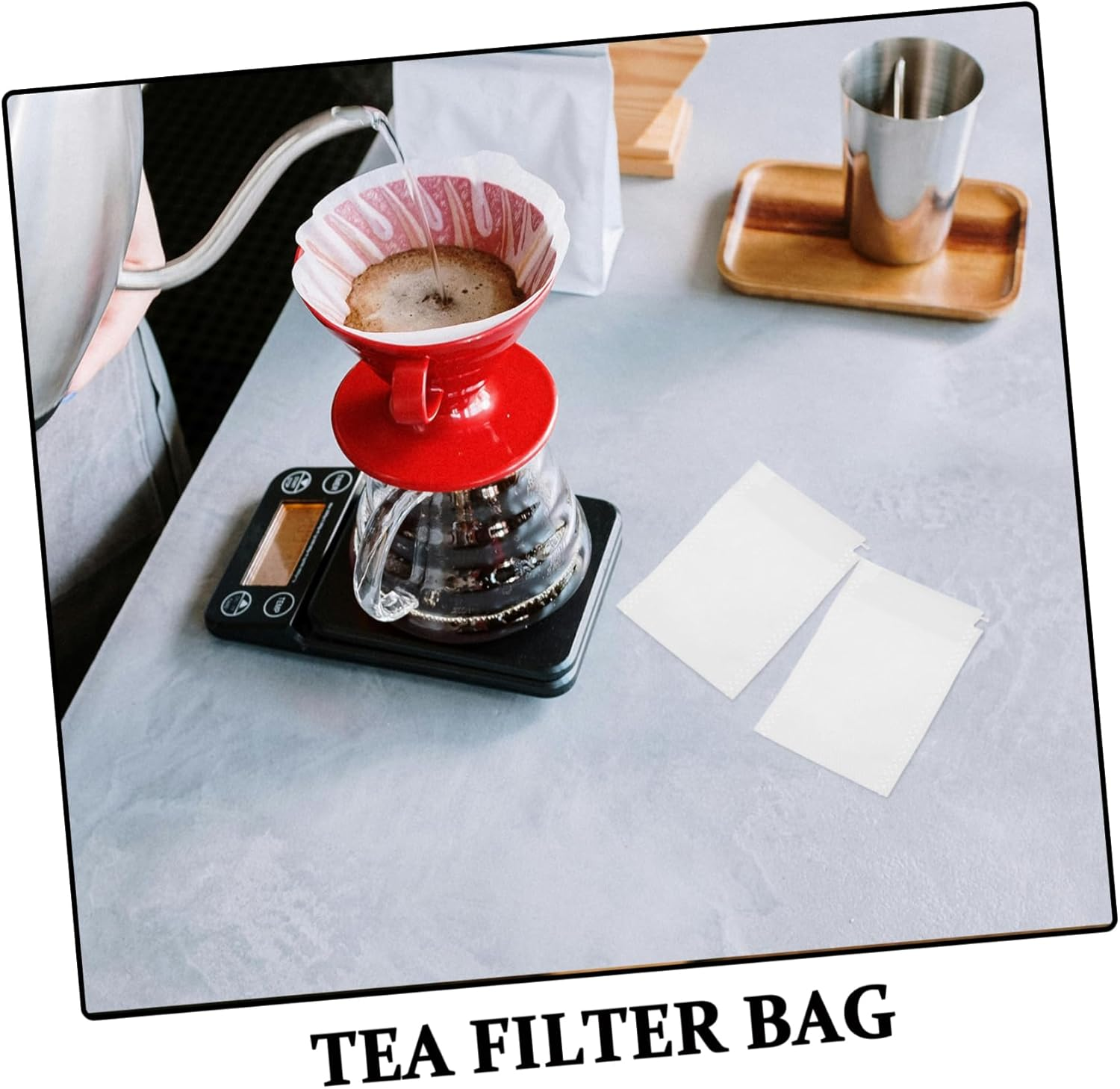 Happyyami 100Pcs Tea Bath Bags Lightweight Drawstring Closure Pouches for Loose Tea Versatile Use for and Travel Efficient Storage Clean Brewing image number 3