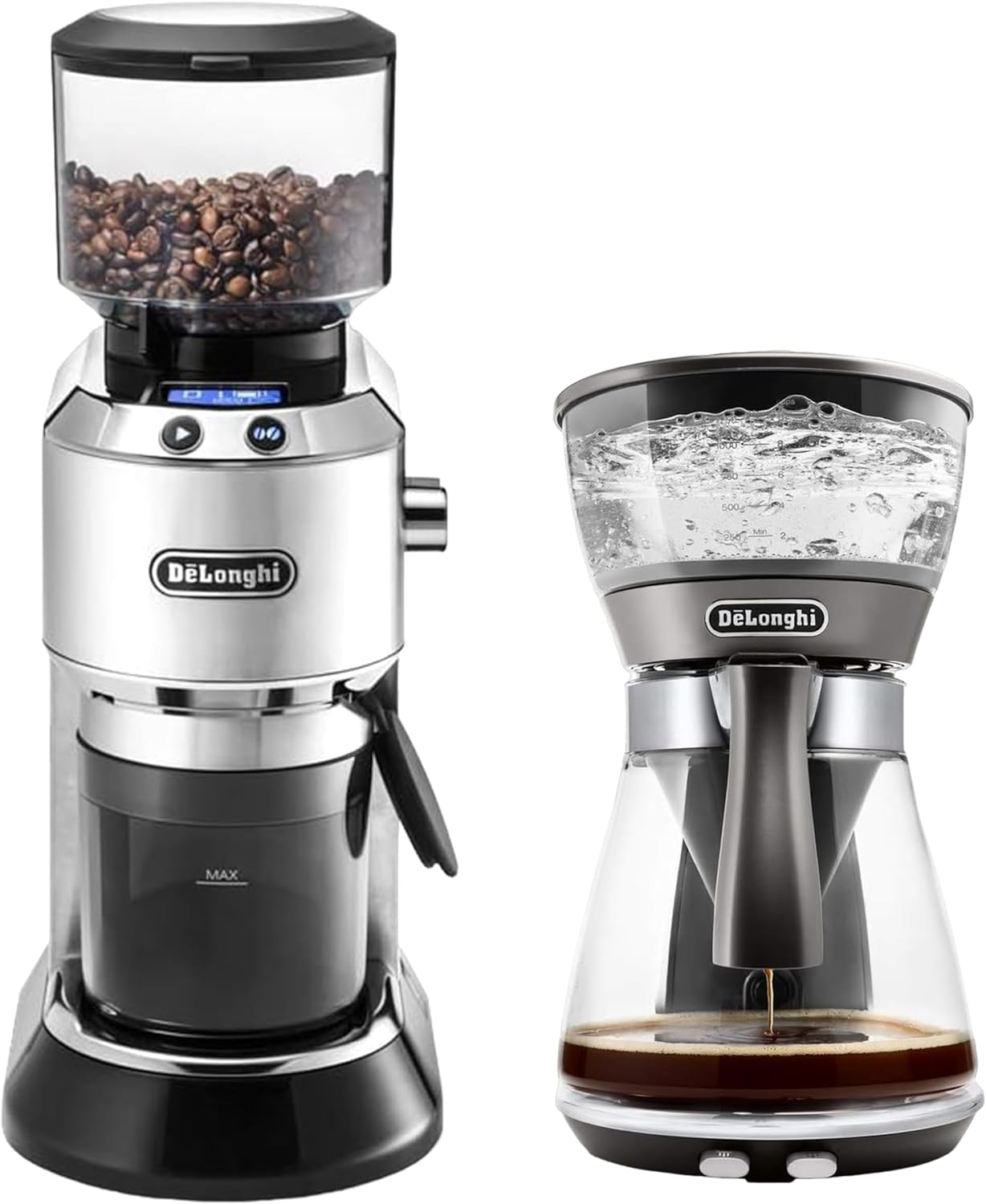 De'Longhi Clessidra 2 in 1 Drip Coffee Machine ICM17210, Pour-Over Coffee at the Touch of a Button, Grey image number 2