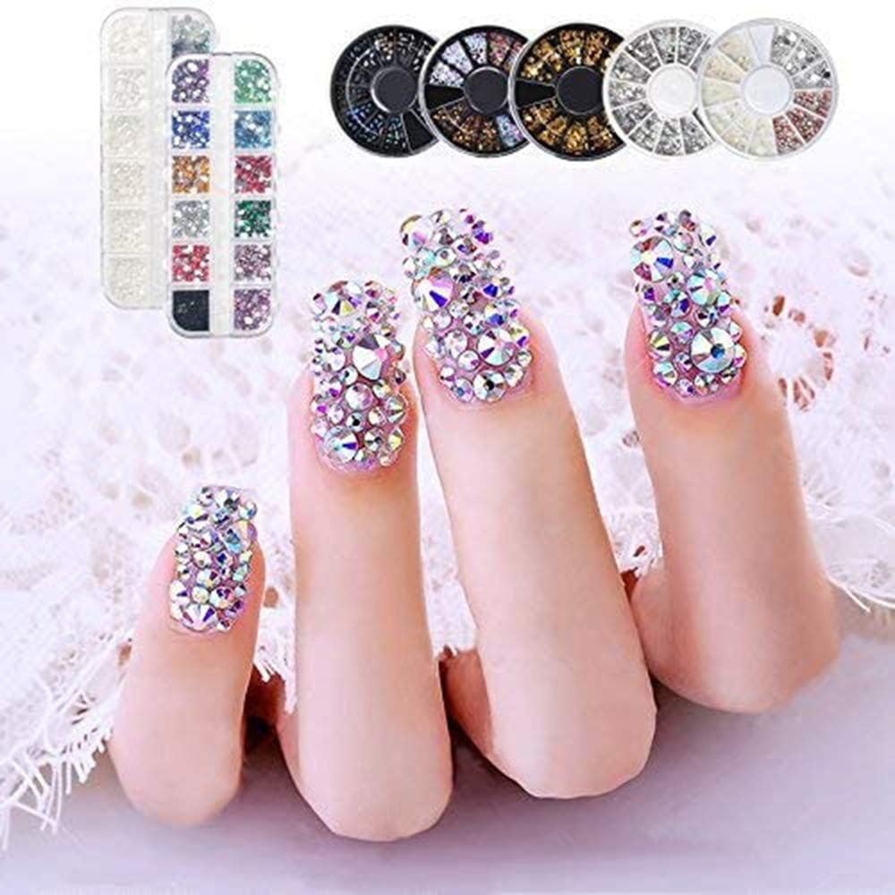 1 Set Nail Rhinestones Gems Art Decorations 3D Crystals Glitter Rhinestones image number 2