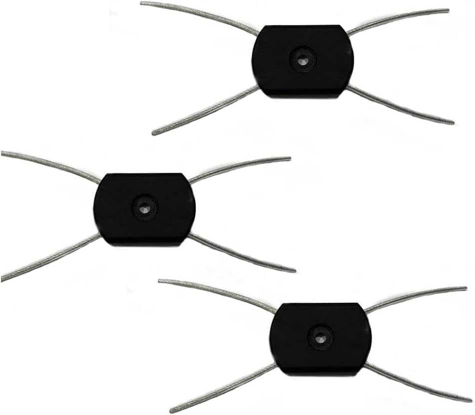 3Pcs String Trimmer Head,Electric Weed Eater Head Replacement Steel Wire Line Spool,Universal Fit String Trimmer Replacement Head,Wire Rope Weed Head Replacement String Trimmer Parts and Accessories image number 1