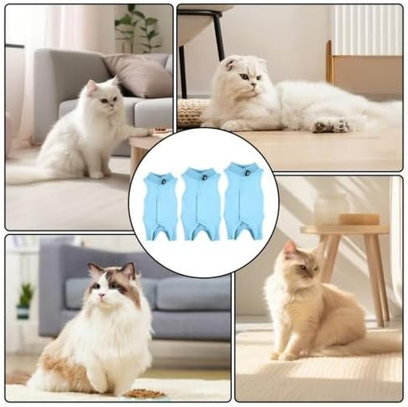 Cat Surgery Recovery Suit Cat after Surgery Bodysuit for Abdominal Wounds or Skin Diseases Kitten Surgical Onesie E-Collar Alternative for Cats and Dogs image number 2