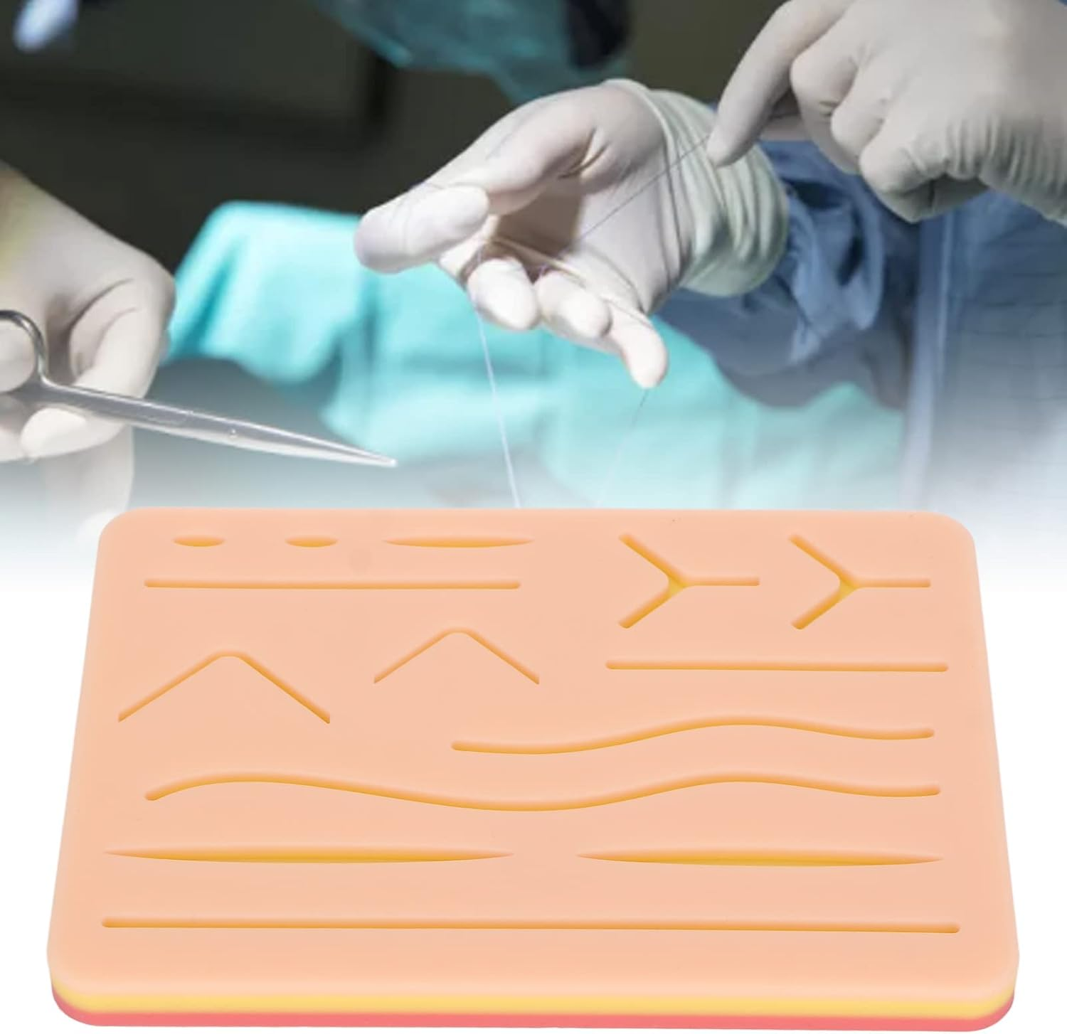 Suture Practice Skin Pad, Medical Training Skin Model, Portable and Lightweight for Nurses and Hospitals image number 2