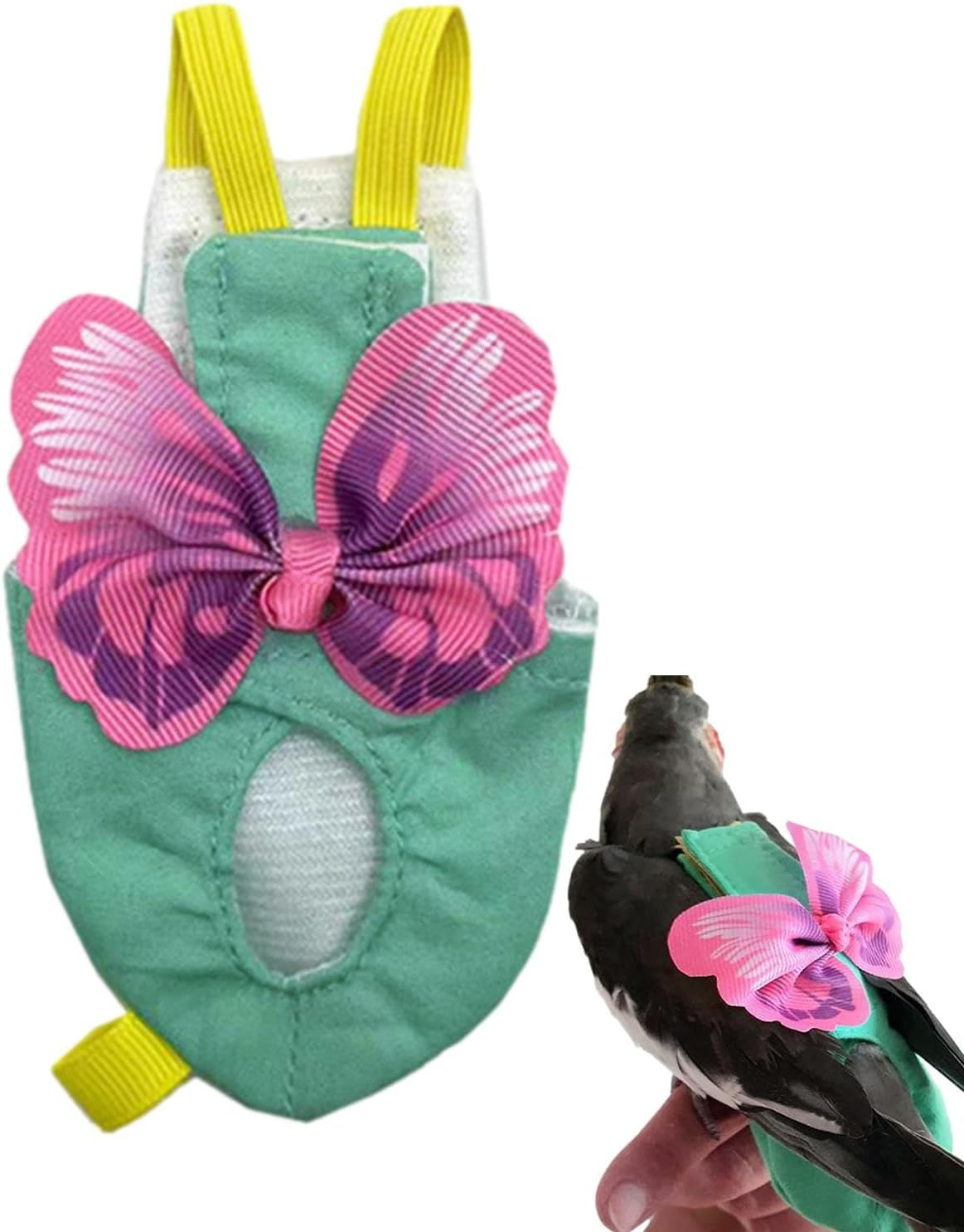 Bird Suit - Soft and Fashion Bird Diapers Suite - Parrot Clothes for Small Medium Birds Parakeets Parrot Cockatiel, Pigeon Pants, Bird Clothes Pochy - L image number 2