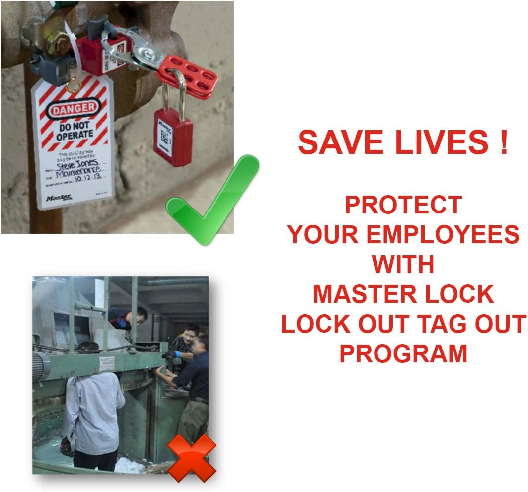 Master Lock 410 KD Safety Padlock, Red image number 6