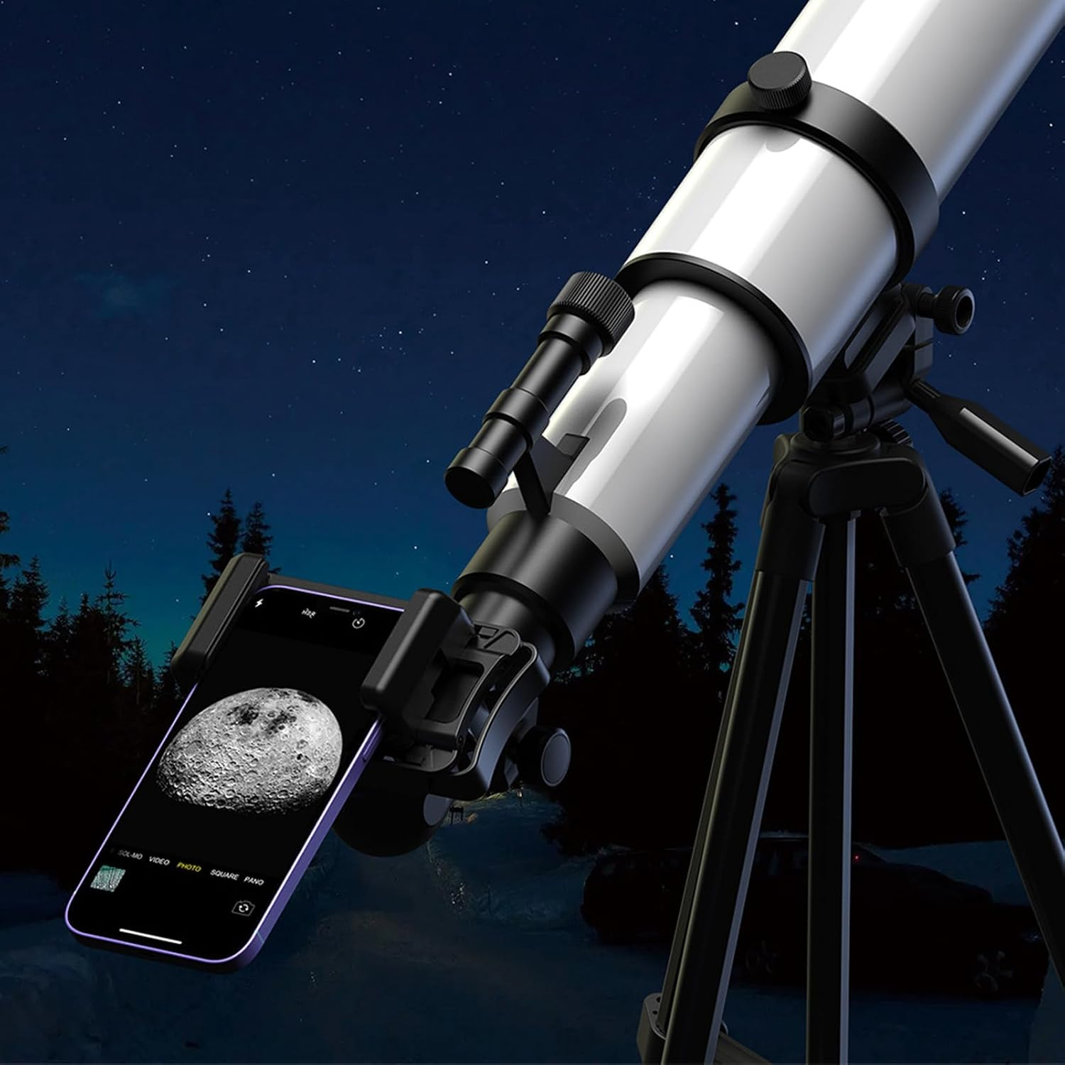 Telescope Phone Adapter, Universal Cell Phone Adapter Mount for Binoculars Monocular Microscopes Astronomical Telescopes, Ergonomic Smartphone Holder Clip Bracket Replacement image number 5