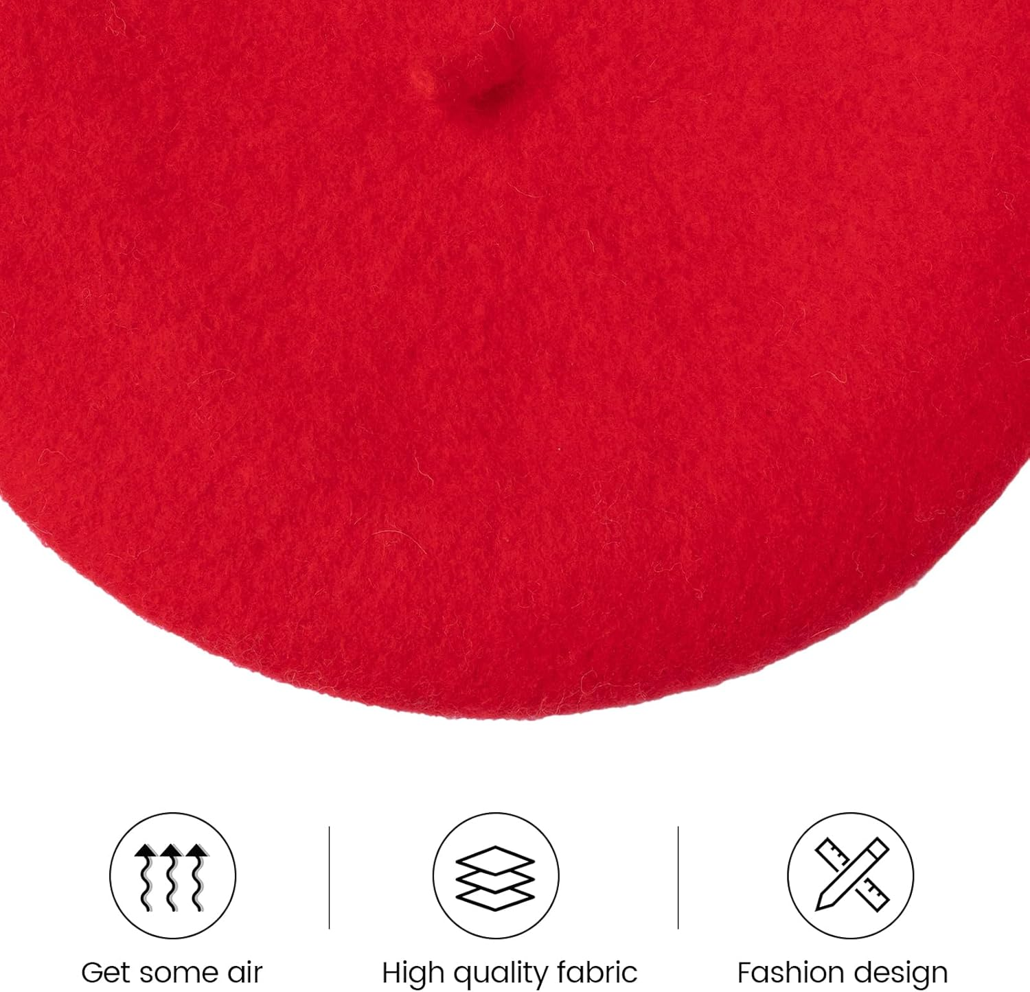 Classic Wool Beret Hats for Women Man Painter Hat French Beret for Man Woman Warm Winte. - Khaki image number 6